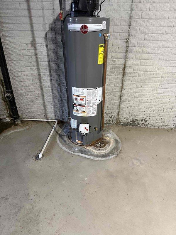 Responded to emergency service call for 6-year-old furnace exhibiting water damage. Upon inspection, found significant rust formation at bottom of furnace compartment, indicating prolonged moisture exposure. Completed necessary repairs to address water infiltration issue and restore proper operation.