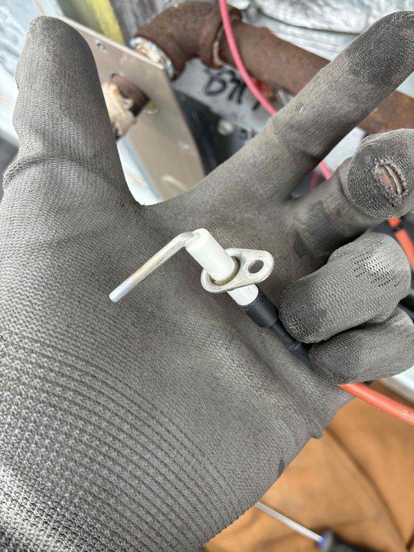 Completed fall/winter preventative maintenance on commercial HVAC system. Replaced worn fasteners and securing clips on mechanical components. Inspected copper piping showing oxidation and verified proper electrical connections.