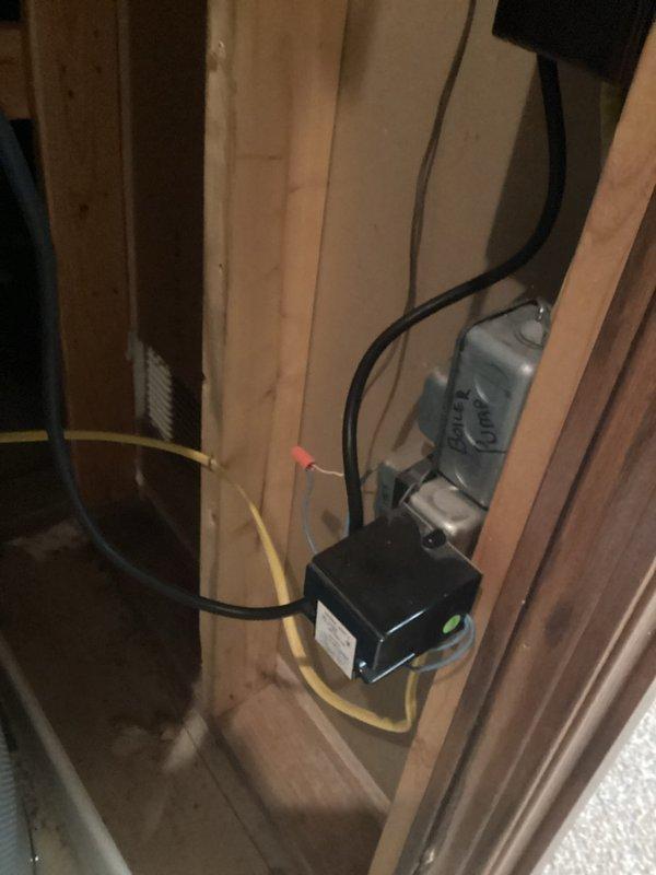 Responded to service call regarding noise from recently installed unit. Inspected electrical connections and control unit in mechanical area, finding all components properly secured and operational (green indicator light confirmed). Examined HVAC ductwork and connections throughout the wooden framing structure, verifying proper installation with no issues that would cause abnormal noise during operation.