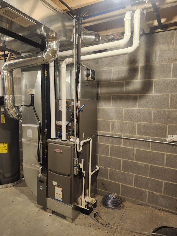 Completed New Construction HVAC finish work including installation of supply and return air registers throughout the residence. Installed whole-home humidifier and air scrubber system to the existing furnace unit for enhanced indoor air quality. All components tested and verified operational upon completion.