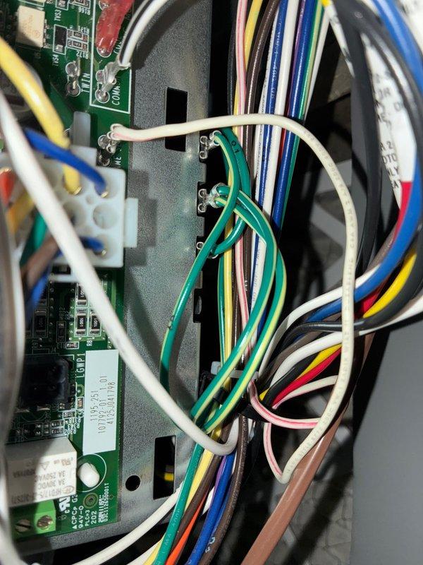 Inspected and evaluated existing boiler control system and associated mechanical components in preparation for equipment estimate. Documented current electrical control board configuration, wiring harnesses, and terminal connections, as well as basement piping infrastructure including copper supply lines, shut-off valves, flexible connectors, and existing ductwork conditions to assess replacement requirements and compatibility for new boiler installation.