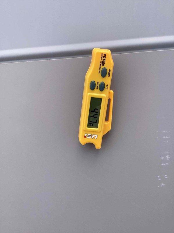 Completed spring maintenance on commercial HVAC unit. Performed system diagnostics and temperature readings, recording supply air temperature of 47.3°F and ambient conditions of 93°F. All measurements within normal operating parameters for cooling season preparation.