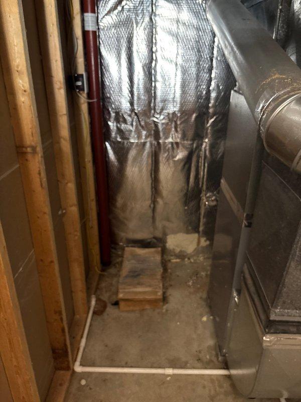 Completed HVAC modifications including removal of existing wine chiller unit and reconfiguration of ductwork system. Installed new flexible aluminum ventilation ducting in attic space to accommodate dryer vent and bathroom exhaust fan, routing through existing framing with proper support and clearances. Modified main trunk line with insulated plenum connections and secured all ductwork with appropriate strapping per code requirements. Performed preventive maintenance inspection on heating and cooling equipment, verifying all components are operating within manufacturer specifications.