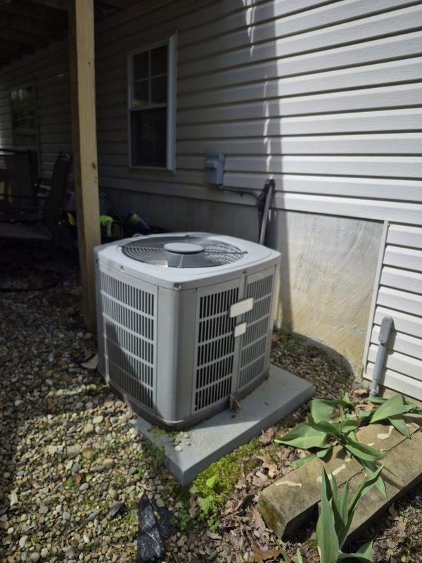 Responded to service call for 16-year-old air conditioning system experiencing refrigerant loss and pipe freezing during extended operation. Diagnosed low refrigerant charge causing evaporator coil to ice up under continuous run conditions. Recharged system with appropriate refrigerant to manufacturer specifications, verified proper pressures, and confirmed normal operation without freezing issues.