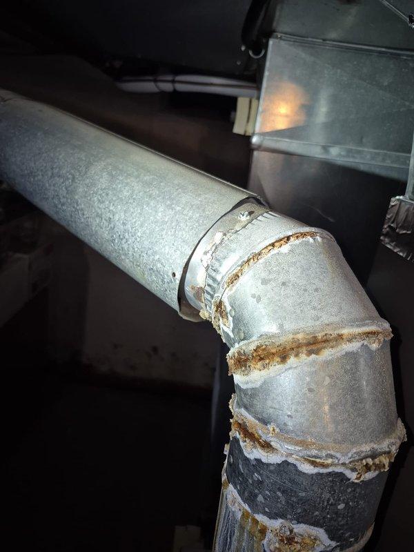 Performed pre-sale inspection of HVAC system as required by home inspector. Completed comprehensive evaluation of humidifier, furnace, and air conditioning unit. Documented existing conditions including rust and corrosion on ductwork connections and metal components. Provided assessment and repair quote for identified issues to facilitate property transfer requirements.