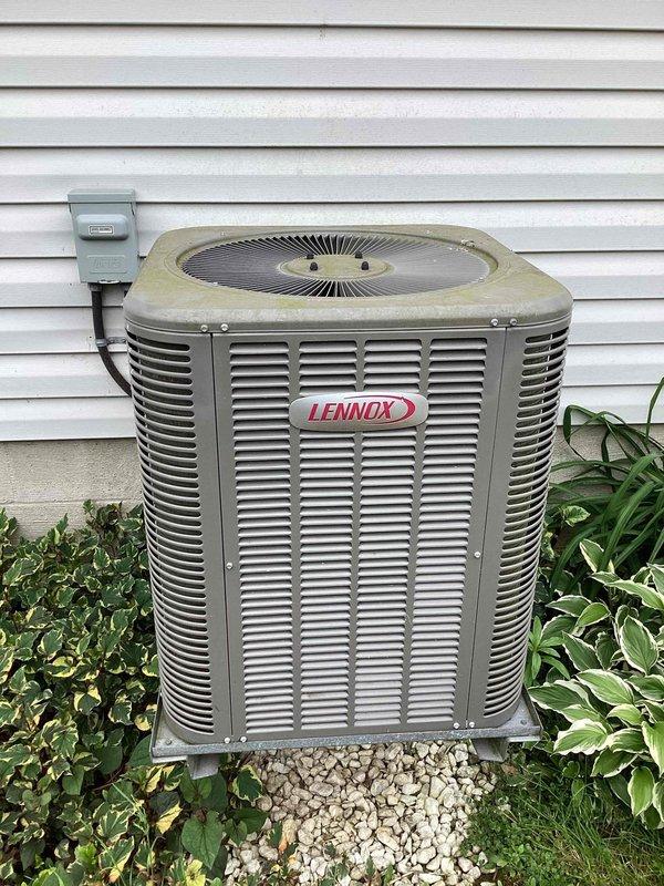 Performed comprehensive cooling maintenance on 4-year-old Lennox air conditioning system per maintenance agreement. Completed full system inspection of indoor air handler and outdoor condensing unit, including temperature and pressure diagnostics using calibrated testing equipment. Unit operating within normal parameters; no issues identified during service visit scheduled for after 4 PM per customer availability requirements.