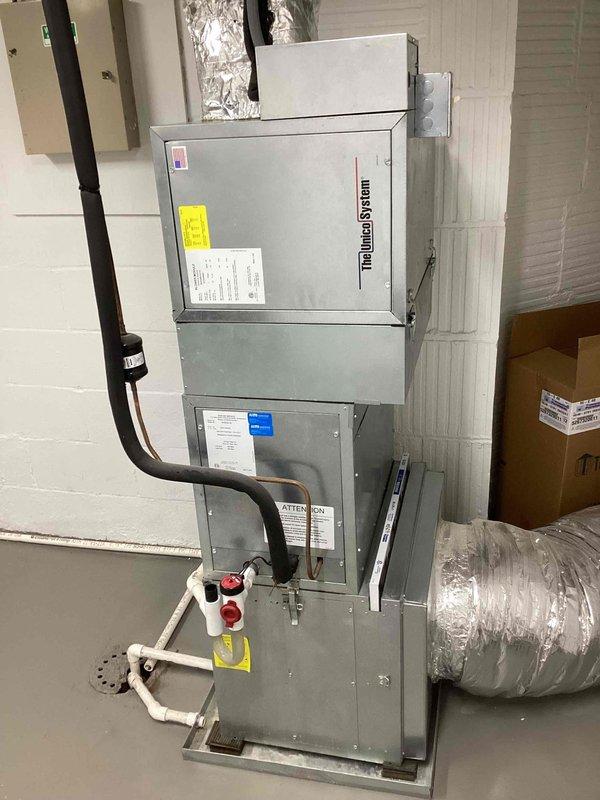 Completed routine cooling system maintenance on a five-year-old air conditioning system. Performed comprehensive tune-up including inspection of the outdoor condenser unit and indoor air handler, verified refrigerant levels, checked electrical connections, cleaned condenser coils, and tested system operation. All components found to be functioning properly with no issues identified during the maintenance visit.