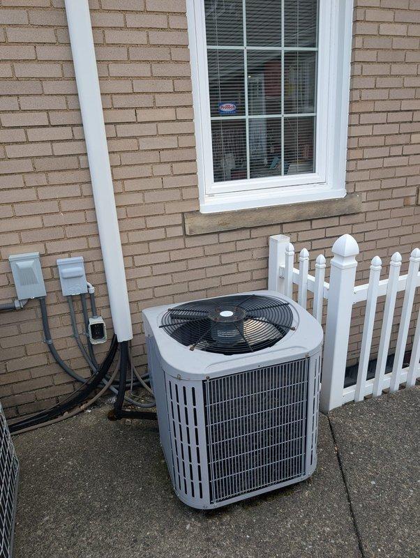 Responded to no cooling complaint on second floor of residential property. Upon arrival, inspected Carrier air handler unit located in interior mechanical room and outdoor condensing unit positioned on exterior concrete pad. Performed system diagnostics and operational testing on both indoor and outdoor HVAC components. Verified proper electrical connections at disconnect boxes and confirmed adequate airflow through system. Evaluated thermostat communication and zone control functionality. Restored cooling operation to upper level living space and confirmed system cycling properly with adequate temperature differential across evaporator coil.
