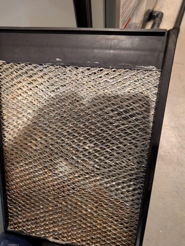 Completed routine air conditioning tune-up and preventative maintenance service. Inspected system components, checked refrigerant levels, and tested operational performance. Evaluated and documented air filter condition, noting accumulation of dust and debris; filter shows signs of normal usage and will require replacement at next service interval to maintain optimal system efficiency and indoor air quality.