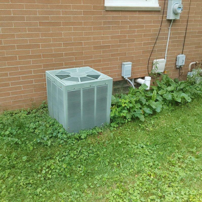Completed full AC system retrofit including replacement of outdoor condensing unit and indoor air handler. Installed new equipment with proper refrigerant line connections, electrical wiring, and PVC condensate drainage. Verified all mechanical connections, tested system operation, and confirmed proper airflow through existing ductwork infrastructure.