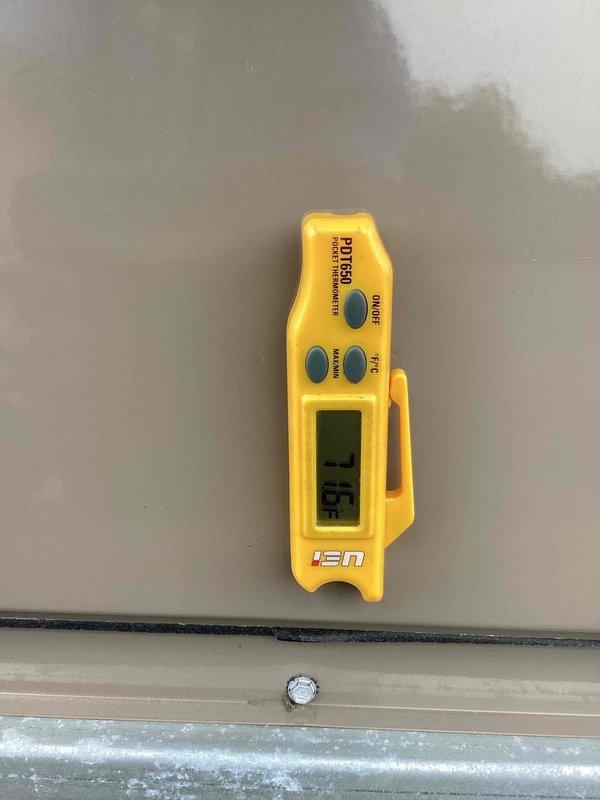 Completed scheduled commercial cooling maintenance on York rooftop package unit. Performed comprehensive system inspection, verified operational parameters, and documented equipment condition with moisture readings and visual assessment. All components found operating within normal specifications with no immediate service needs identified.