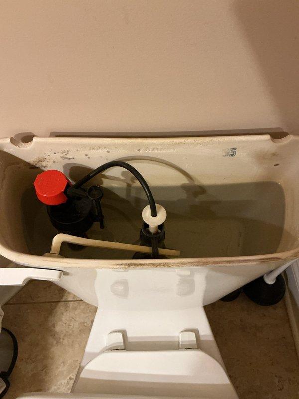 Responded to customer complaint of continuous water running into toilet bowl after flushing. Upon inspection, identified faulty fill valve causing persistent water flow. Removed tank lid and assessed internal components including fill valve assembly, float mechanism, and flush valve system. Adjusted fill valve and float settings to restore proper water shutoff function, eliminating the continuous drain issue and restoring normal toilet operation.