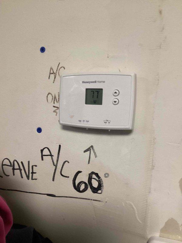 Responded to service call for insufficient cooling in small laundry area. Upon arrival, inspected Honeywell Home digital thermostat displaying 77°F with handwritten temperature control instructions on wall indicating setpoint of 66°F. Proceeded to rooftop and performed diagnostic inspection of York packaged RTU system. Conducted thorough evaluation of unit operation, checked refrigerant levels, inspected electrical connections, and verified proper airflow through ventilation louvers. System was found to be operating within normal parameters but required minor adjustments to optimize cooling performance for the confined laundry space. Verified proper thermostat communication with rooftop unit and ensured system cycled correctly. Unit tested and confirmed adequate cooling delivery upon completion of service.