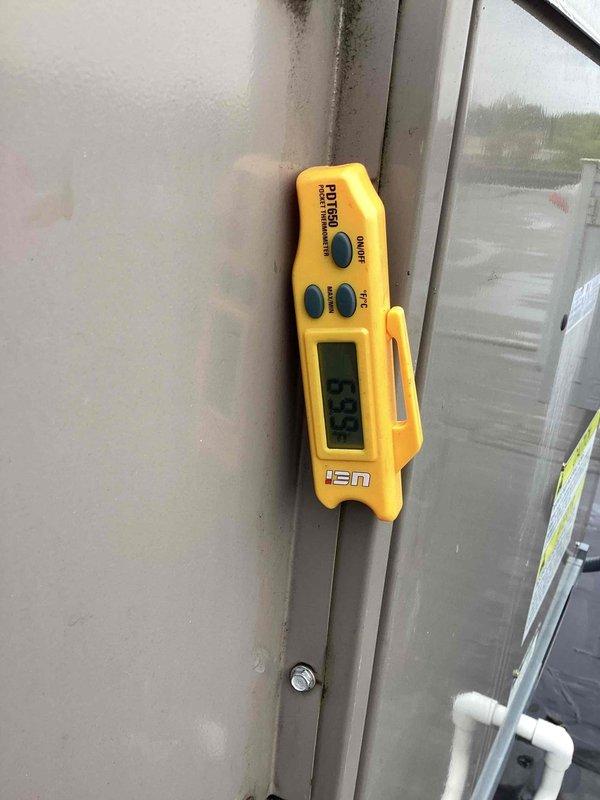 Responded to complaint of uneven cooling in commercial building with one zone reading 72°F while set to 68°F. Performed diagnostic testing using digital measuring instruments on HVAC equipment to identify temperature differentials and assess system performance. Documented equipment conditions and measurements to determine cause of inadequate cooling in affected zone.
