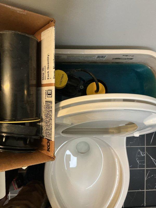 Replaced toilet fill valve assembly after receiving the ordered replacement part. Upon arrival, installed the new fill valve mechanism and adjusted the float level to ensure proper water shutoff. Customer requested additional inspection of other plumbing concerns while on-site, which were evaluated and addressed as needed. Verified toilet operation, checked for leaks, and confirmed proper flush cycle and tank refill functionality before completing the service call.