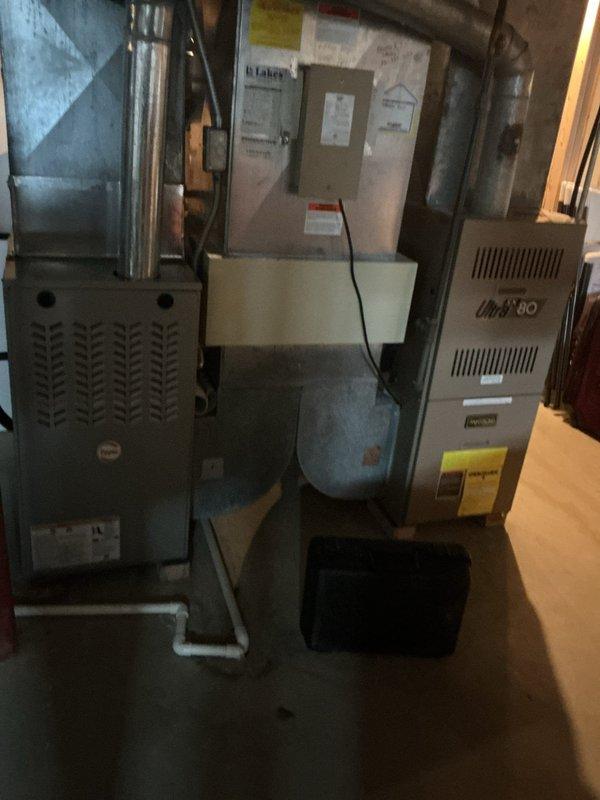 Completed comprehensive spring maintenance on residential HVAC system including Ultra 80 furnace and associated cooling equipment. Performed full system inspection of mechanical components, ductwork, and auxiliary equipment including humidifier and water treatment devices. All units tested and verified operational for upcoming cooling season.