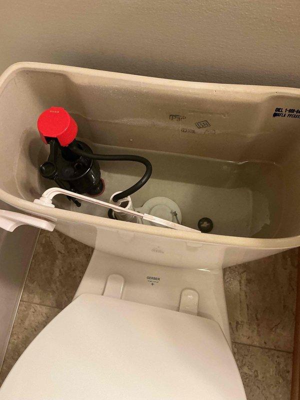 Responded to a continuously running toilet. Upon inspection, found faulty flapper valve and fill valve assembly causing water to flow constantly into the overflow tube. Replaced worn flapper and adjusted float mechanism to restore proper shut-off function, eliminating the running water issue.