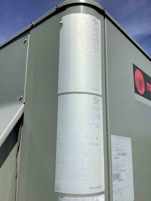 Completed fall preventative maintenance on commercial Trane rooftop unit per contract agreement. Performed comprehensive system inspection, checked refrigerant temperatures reading 20.2°F, verified filter condition, and documented equipment nameplate information. All components operating within normal parameters with no deficiencies noted at time of service.