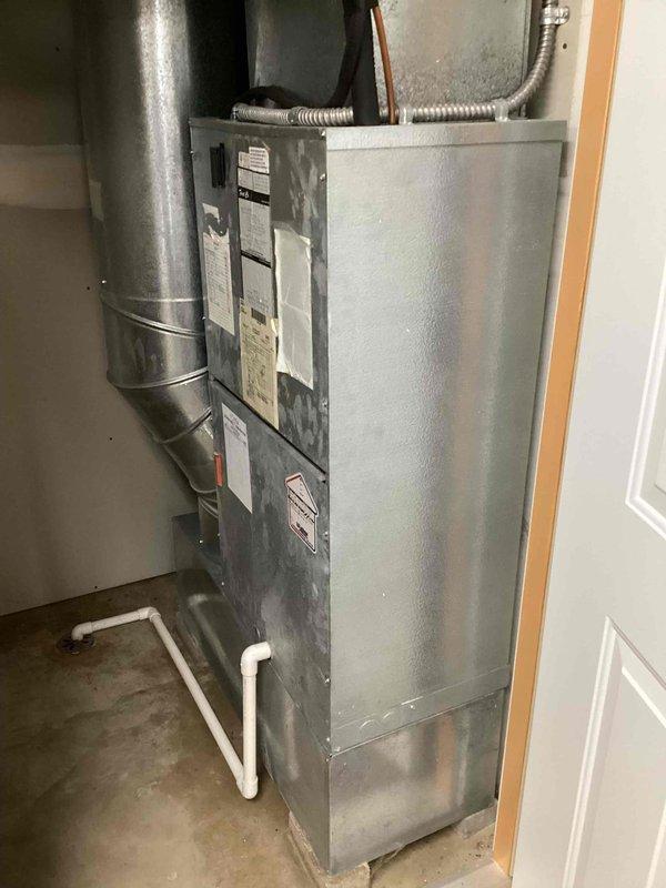 Completed fall maintenance on commercial HVAC air handler system. Performed comprehensive inspection of unit and components. Replaced dual-run capacitor (35+5 µF, 440VAC) showing signs of wear to ensure reliable compressor and fan motor operation. Inspected ductwork connections, plenum assembly, and condensate drain line for proper operation. Verified all electrical connections secure and system operating within normal parameters. Unit tested and returned to service.