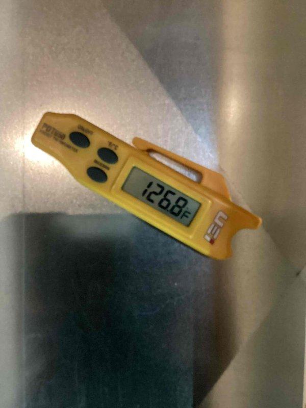 Completed scheduled maintenance on an 8-year-old gas furnace system. Performed comprehensive inspection of all system components, including ductwork, air handler, and heating elements. Verified proper airflow through supply ductwork with reflective insulation and confirmed 16x25x1 filter specifications. Measured supply air temperature at 126.8°F, indicating normal heating operation and proper heat exchanger function.