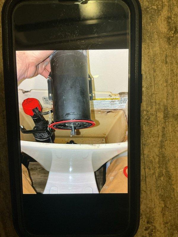 Responded to service call for a constantly running toilet. Upon inspection, identified worn flapper valve as the source of continuous water flow. Replaced defective flapper assembly with new component, ensuring proper seal and chain adjustment to restore normal flush operation and eliminate water waste.