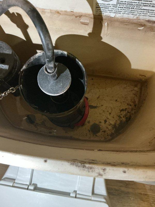 Responded to service call for a constantly running toilet. Upon inspection, identified worn flapper valve as the source of continuous water flow. Replaced defective flapper assembly with new component, ensuring proper seal and chain adjustment to restore normal flush operation and eliminate water waste.