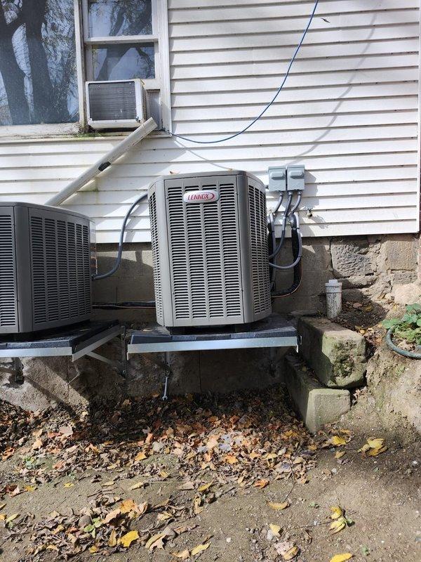 Completed startup and commissioning of two furnace and air conditioning systems at new construction site. Performed preventive maintenance on Foss equipment, compiled register list for documentation, and verified proper operation of dual Lennox outdoor condensing units with associated indoor equipment installed in mechanical room.
