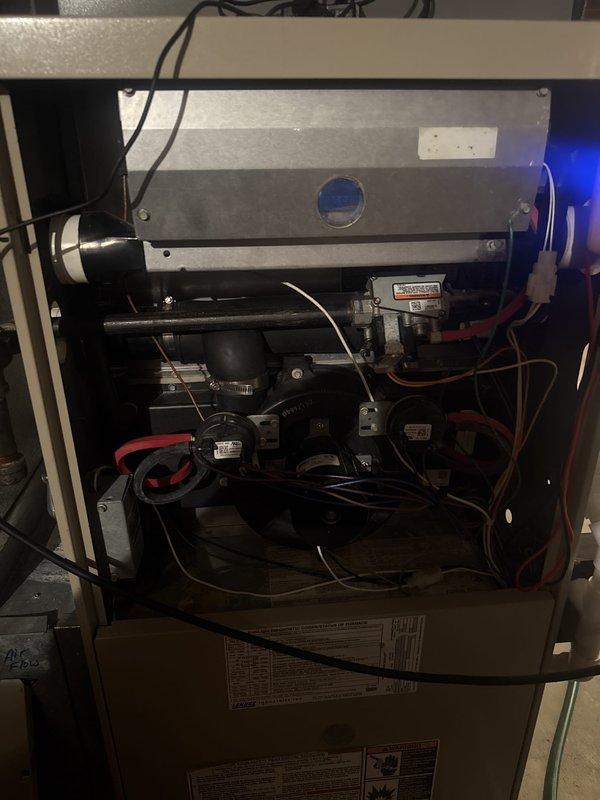 Performed a complete furnace tune-up, including cleaning and inspecting the inducer blower assembly, pressure switches, gas valve, flue connections, and associated wiring, with no visible damage, rust, or abnormalities noted. Conducted a combustion analysis on the flue gases, recording 8.9% O2, 2 ppm CO, and 3 ppm CO-AF with 65.8% excess air, confirming safe and proper operation. Furnace is operating within normal parameters, and the customer was enrolled in the maintenance agreement with a copy provided.