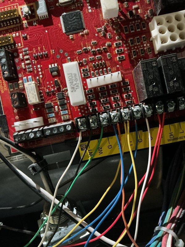 Responded to a no-heat call on a 6-year-old furnace that failed to start when the thermostat called for heat. Performed diagnostics on the system, including inspection of the integrated furnace control board and low-voltage thermostat wiring connections, and documented the unit's model and serial numbers along with the replacement part information. The control board showed no visible burns, corrosion, or physical damage.