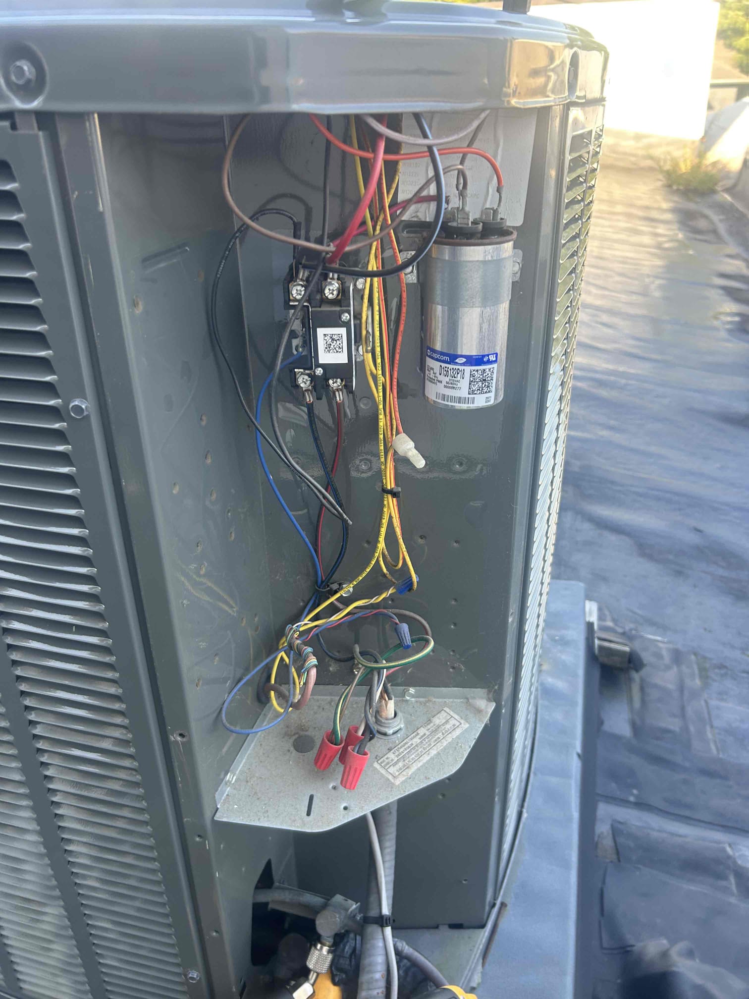 I arrived at the customers business and they greeted me at the door. They showed me where the thermostat is located then they show me where the furnace is located and then they show me where the outdoor unit is located. When we do this maintenance you will need a Tech that can’t get on the platform where the furnace is located and also when we do the maintenance for cooling somebody that can actually fit out the window to get to the actual AC unit.

I checked temperature drop
I checked the blower wheel and blower motor
I did not get the check the condensate drain or the evaporator coil due to the fact that I cannot get on the platform where the furnace is located
I checked all the electrical components on the furnace
I went out to the AC. I checked the capacitor. I checked the contactor. I checked refrigerant and pressures. Refrigerant pressures were OK subcool was still in the range reading 13.9 and the requires so cooling is 10 this is a Trane unit. I did come up with some options ju