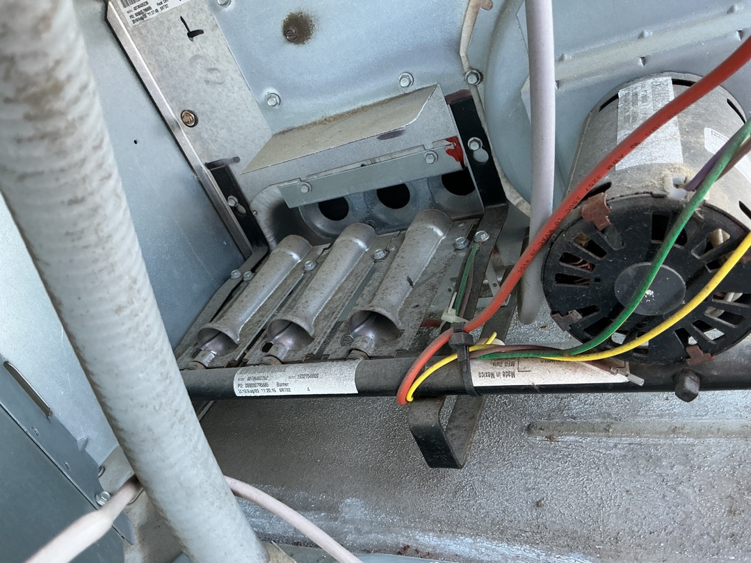 Upon arrival, I was greeted by customer and show location of thermostats and systems.
All three systems filters were checked and needed to be replaced. Customer had only one system filters, but he will have the other filters on hand to replace once we come back and return to replace a blower wheel belt. Blower wheels were checked and they are clean.Flame sensors were all checked and inspected and we’re cleaned. HSI on all three units were inspected and have good readings. Inducer were all checked and only one system had a capacitor for it and it had good readings. I checked gas pressures on all three units and they are within manufacture specifications when running systems and heating.

All three units are running normal with no issues at this time.

Customer accepted to get blower belt replaced and we will need to schedule this