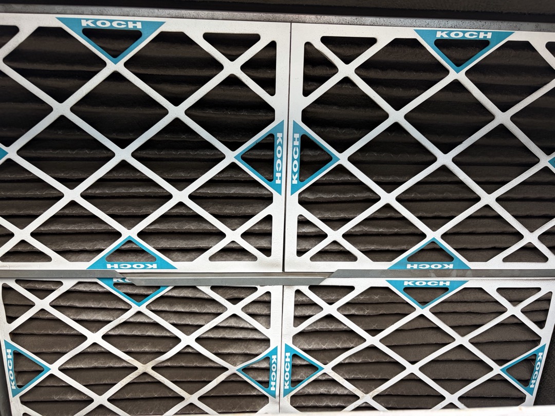 I called Joey on arrival. I got on the roof and got the filter sizes and quantity. I also found the condensate trap is broken. I sent an estimate to replace the filters and condensate trap to Joey’s email along with Photos. If approved we will need a 3/4” pvc p trap. Noone present to sign invoice.