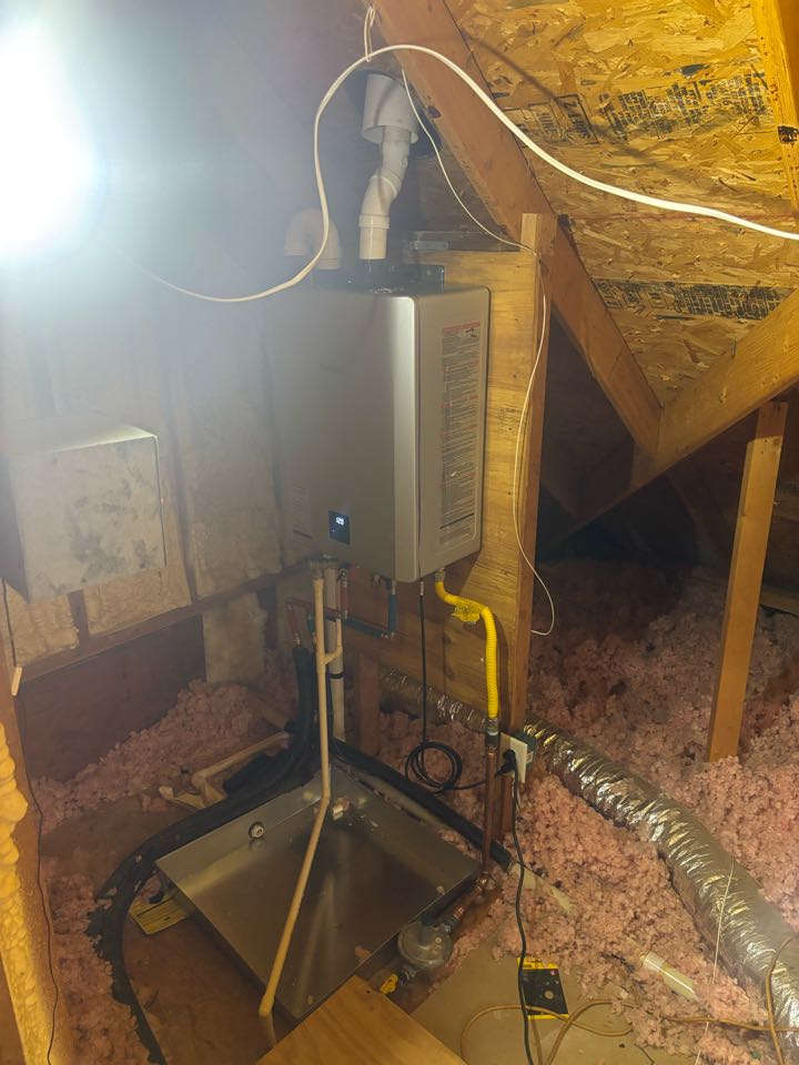Water Heaters! Don’t forget to check on those aging water heaters in your attic. They tend to rupture more often during extreme heat in the attic. We install all types from a traditional tank to energy efficient tankless models that provide endless hot water. We also have a few finance options including through the gas company.