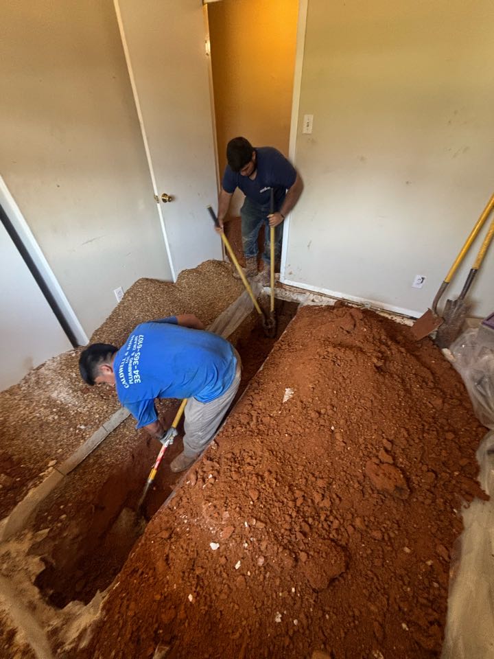 Cast Iron drain pipes! They have worked for a lot of years, but nothing lasts forever! Unfortunately the excavator will not fit inside so, today we will sweat a little more.