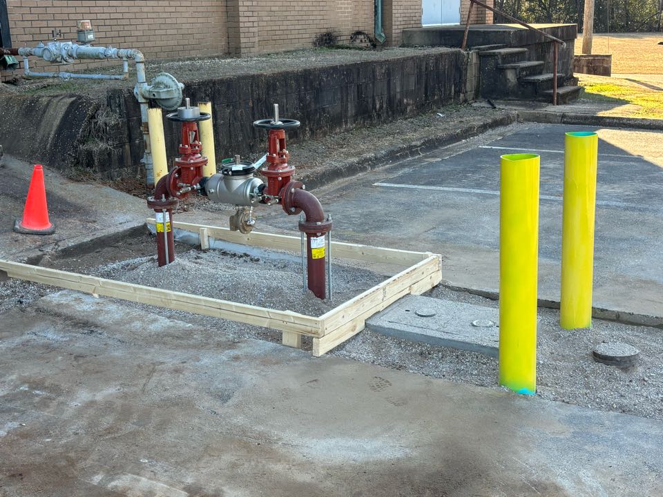 Isn’t She Pretty!!! All she needs now is her concrete and stainless steel insulated cover. 3” RPZ