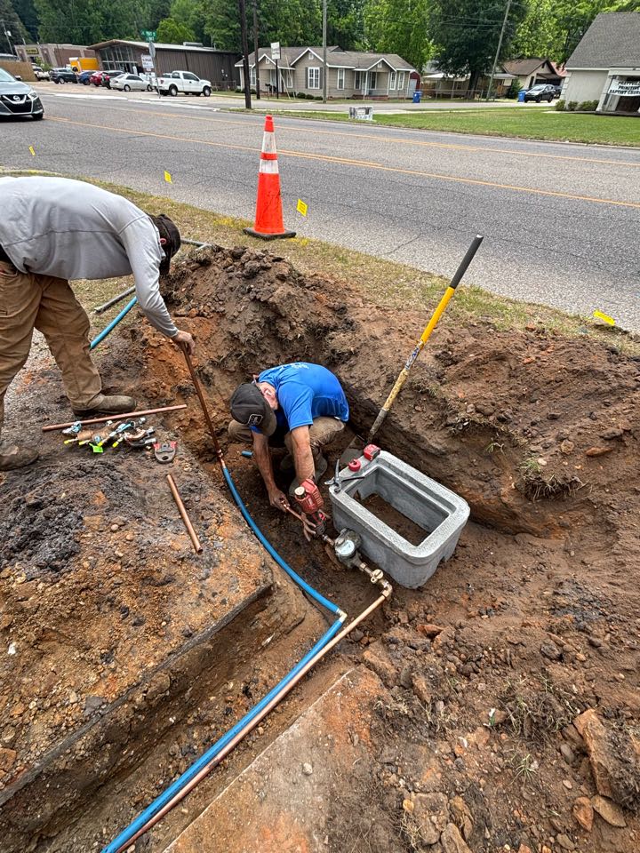Prattville, AL - Today we are relocating customers water meter to a better location.