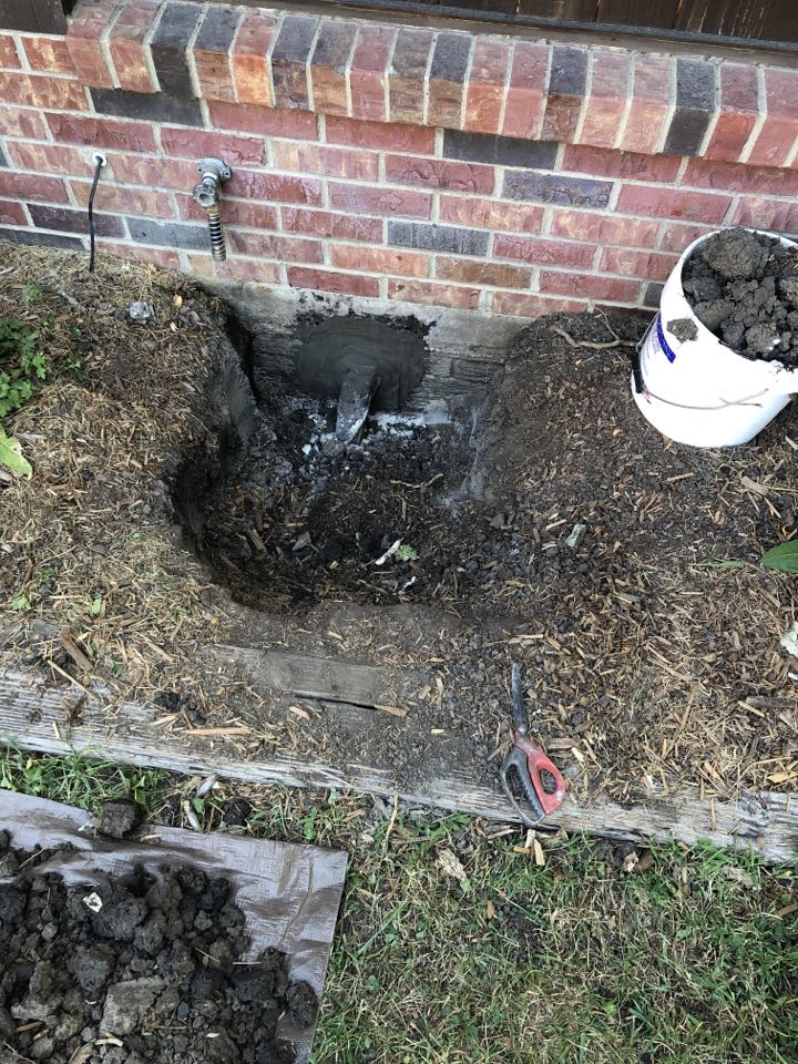 Exterior pipe waterproofing with Trey