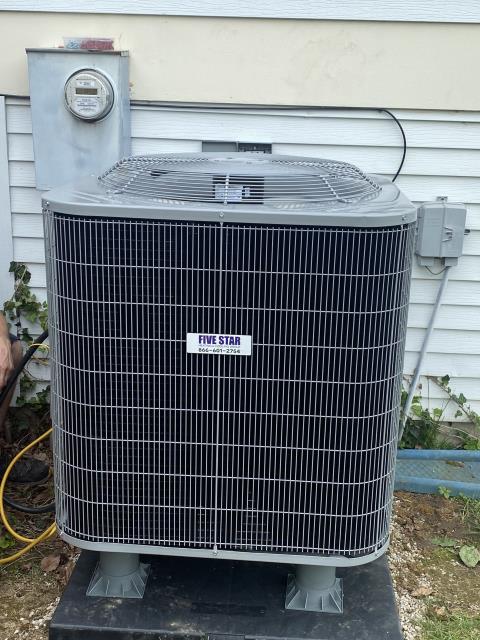 After removing the Lennox electric furnace and heat pump, I installed a Five Star Variable-Speed 2 Ton Electric Furnace and a Five Star 16 SEER 2 Ton Heat Pump.  Cycled and monitored the system.  Operating normally at this time.  Included with the installation is a free 1 year service maintenance agreement. 