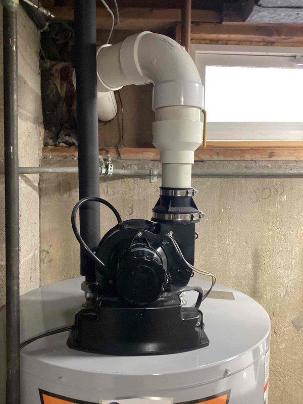 Performed diagnostic service on State ProLine SE water heater system not functioning properly. Inspected unit components including pump assembly, PVC venting configuration, and electrical connections. Completed check-out-the-window (COTW) service to restore proper operation.