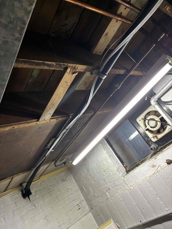 Successfully completed installation of a new furnace and humidifier system in the basement utility area. Installed proper ventilation connections including PVC and metal piping with appropriate valves and fittings. Ensured all electrical components were properly wired and the system was fully operational before completing the service.