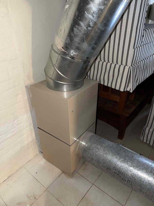 Responded to emergency no-heat call for 10+ year old system with recurring failure issue. Diagnosed faulty limit switch on aging furnace causing system shutdown; replaced switch and verified proper operation. Completed visual inspection of connected Aprilaire humidifier and ductwork, noting system is approaching end of useful life with recommendation for replacement to prevent future failures.