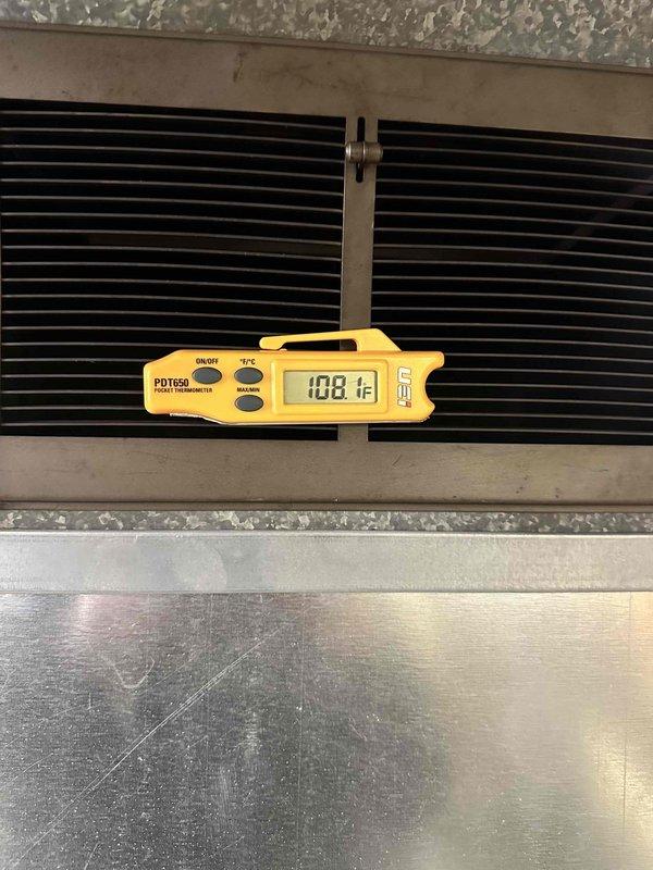 Performed HVAC system maintenance and enrolled customer in maintenance agreement program. Conducted diagnostic temperature reading (108.1°F) at supply vent using PDT650 thermometer and inspected control board circuitry, confirming proper electrical connections and component functionality.