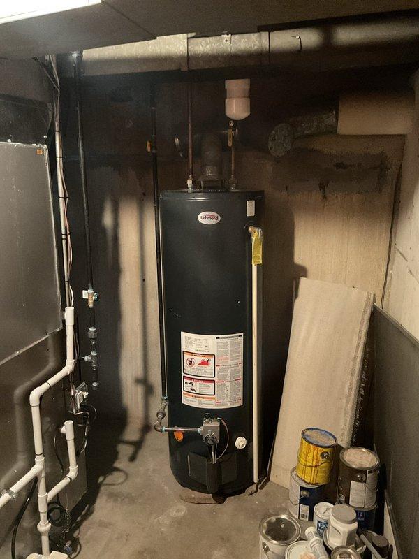 Responded to call for no hot water issue with tanked water heater system. Upon inspection of the basement utility area, diagnosed faulty heating element and replaced it. System was tested after repair and is now functioning properly with appropriate hot water output.