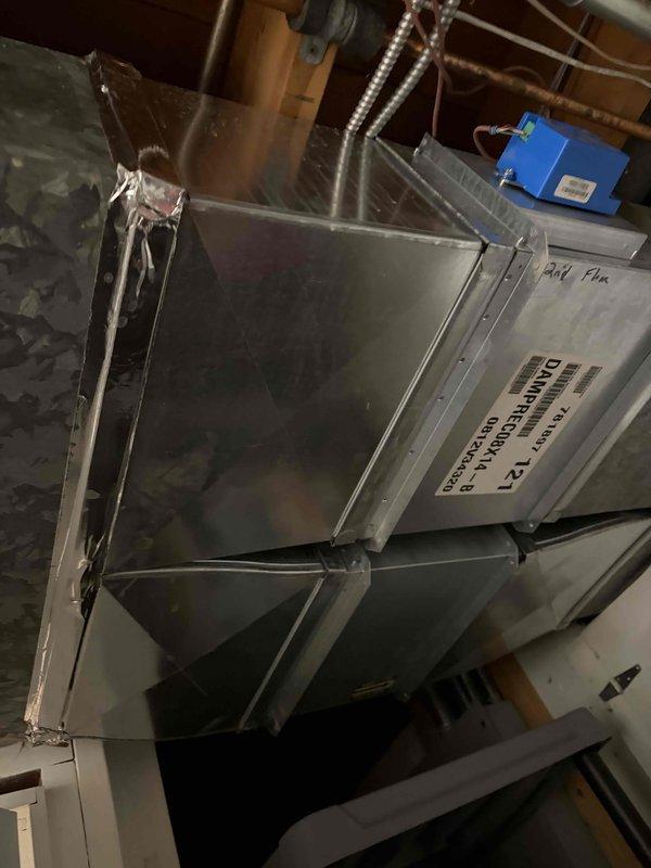 Conducted comprehensive evaluation of 2010 furnace system requiring replacement. Inspection revealed aging control components with visible wiring degradation and potential corrosion on connecting pipes. Photos documented the current air handler configuration and ductwork connections to facilitate accurate replacement quote for complete system upgrade.