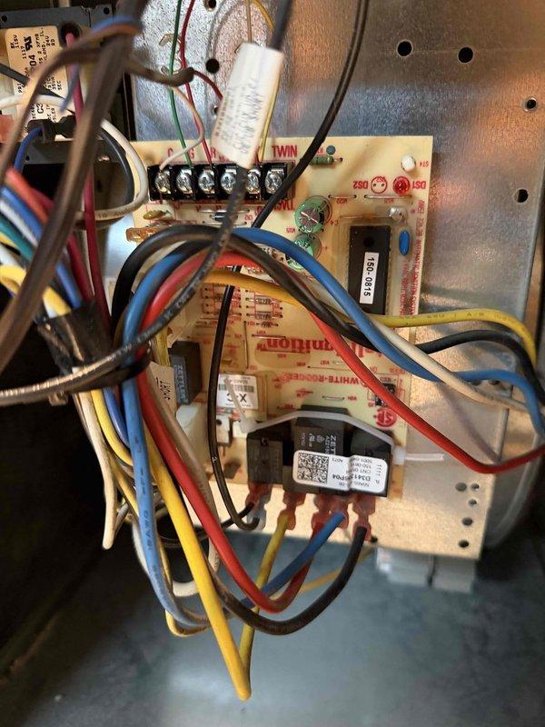 Responded to callback for no heat issue with pressure switch error (three flashing lights). Inspected and diagnosed faulty control board on White-Rodgers system showing same error codes as previous service. Replaced defective circuit board and verified proper ignition sequence, restoring normal heating operation.