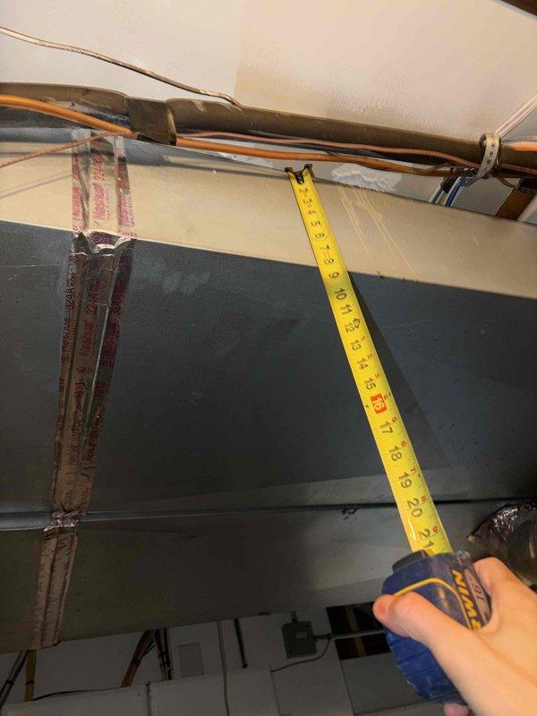 Performed comprehensive evaluation of 2014 furnace, identifying cracked heat exchanger, inducer motor exhibiting signs of wear, corrosion, and electrical overamping. Took measurements of existing ductwork (21" and additional dimensions) to prepare for full system replacement. Customer advised to use space heaters as system is currently non-operational.