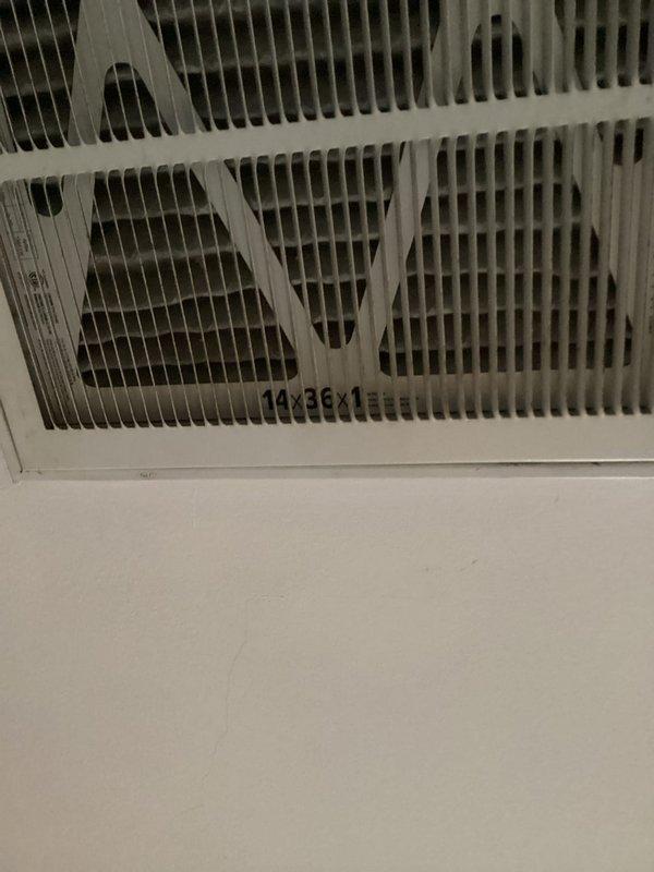 Performed comprehensive maintenance service on residential HVAC system including condenser unit and air handler as part of preventative maintenance agreement. Inspected evaporator coil assembly with finned heat exchanger, verified proper operation of blower motor and associated components, and checked refrigerant lines for secure connections. Examined return air filter grill (14x36x1) and confirmed adequate airflow throughout the system, ensuring all components are functioning within manufacturer specifications for optimal cooling performance.