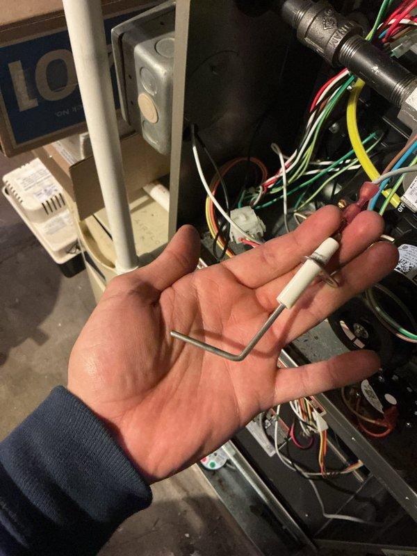 Completed comprehensive maintenance on furnace and humidifier system per maintenance agreement #10. Inspected and tested all operational components including control board with LED diagnostic indicators, electrical connections, and safety systems. Replaced defective ignitor sensor component that was preventing proper system operation. Verified all wire connections, checked system controls, and confirmed proper furnace cycling and humidifier function. System restored to full operational status with all safety checks passed.