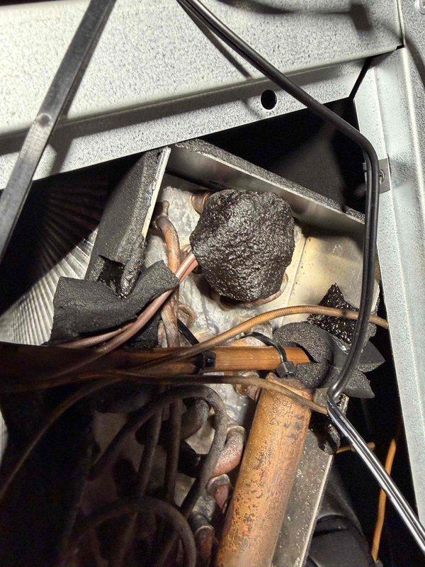 Returned to property to complete warranty repair by replacing defective control board. Removed failed circuit board from HVAC unit and installed new warranty replacement part. Verified all wire connections were properly transferred to new board, including terminal block connections and multi-conductor ribbon cables. Tested system operation to confirm proper functionality of new control board. Unit now operating within normal parameters.