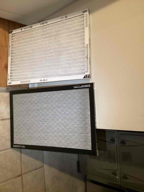 Completed comprehensive maintenance agreement service on residential cooling system. Inspected outdoor condenser unit, verified proper operation and clearances, and documented system conditions with photographic records. Evaluated and documented air filtration system, noting filter conditions for homeowner reference.